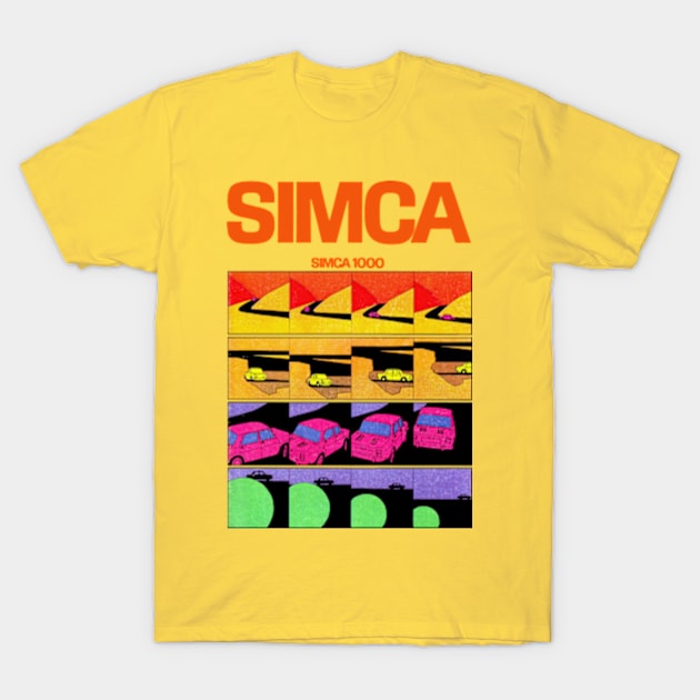 SIMCA 1000 - brochure T-Shirt by Throwback Motors